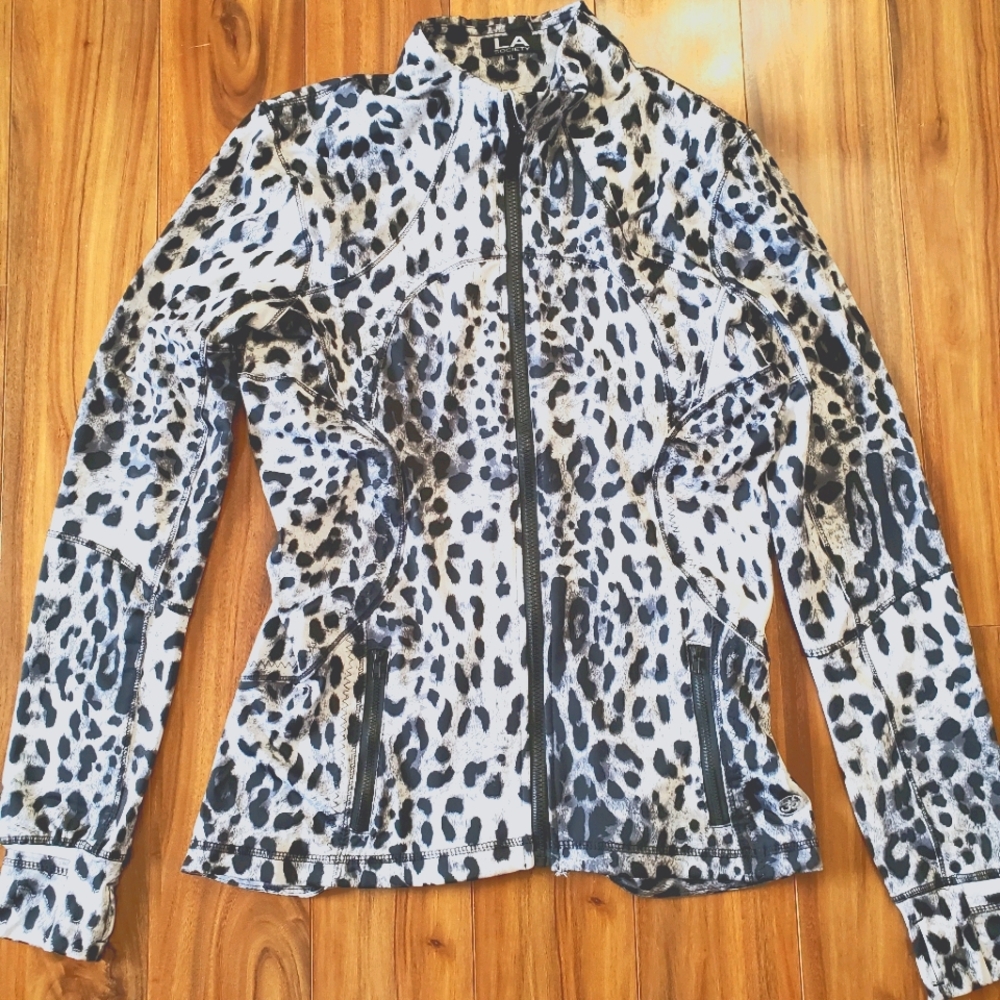 Leopard print Athletic Track jacket